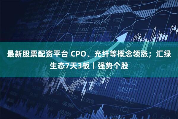 最新股票配资平台 CPO、光纤等概念领涨；汇绿生态7天3板丨强势个股